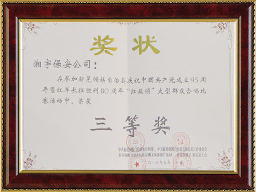 “红旗颂”三等奖